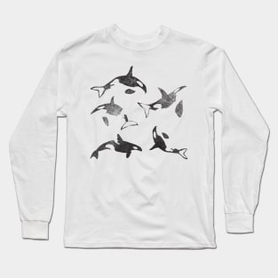 Orcas Grunge Aesthetic Long Sleeve T-Shirt